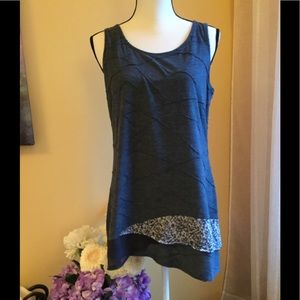 Coldwater Creek tank. Sz M 10-12.  Denim blue.